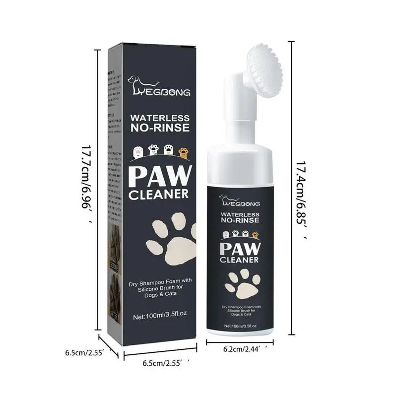 Mousse nettoyante pour pattes de chien