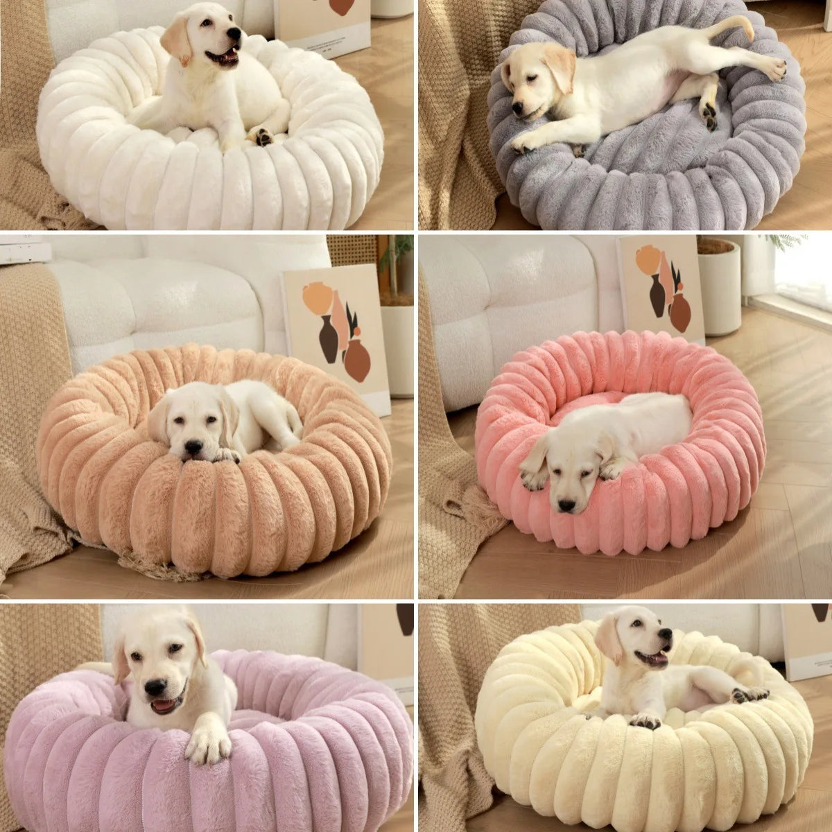 Nouveau lit pour chien en forme de donut