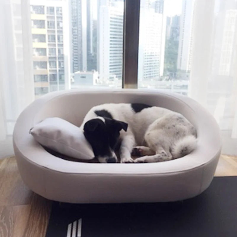 Lit lavable, canapé en bois pour animaux de compagnie